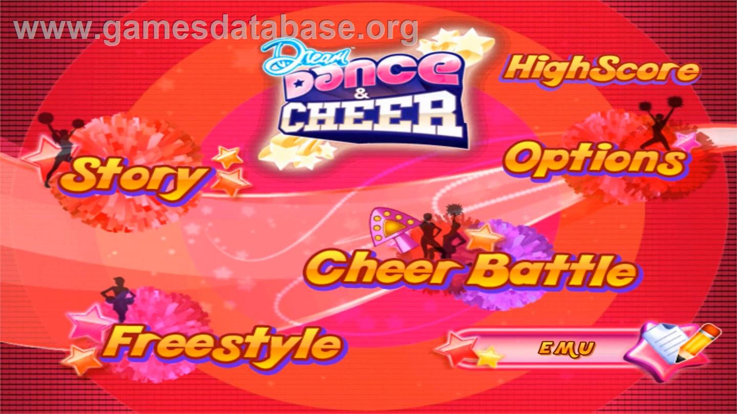 Dream Dance And Cheer - Nintendo Wii - Artwork - Title Screen