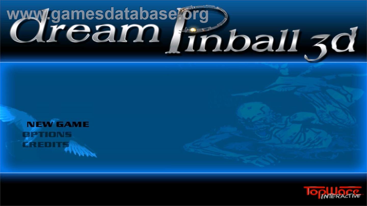 Dream Pinball 3d - Nintendo Wii - Artwork - Title Screen