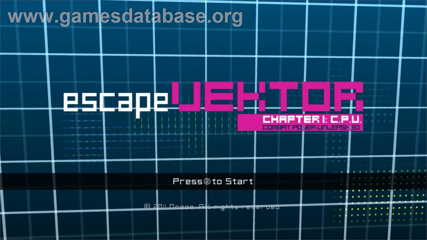 Escapevektor - Chapter 1 - Nintendo Wii - Artwork - Title Screen