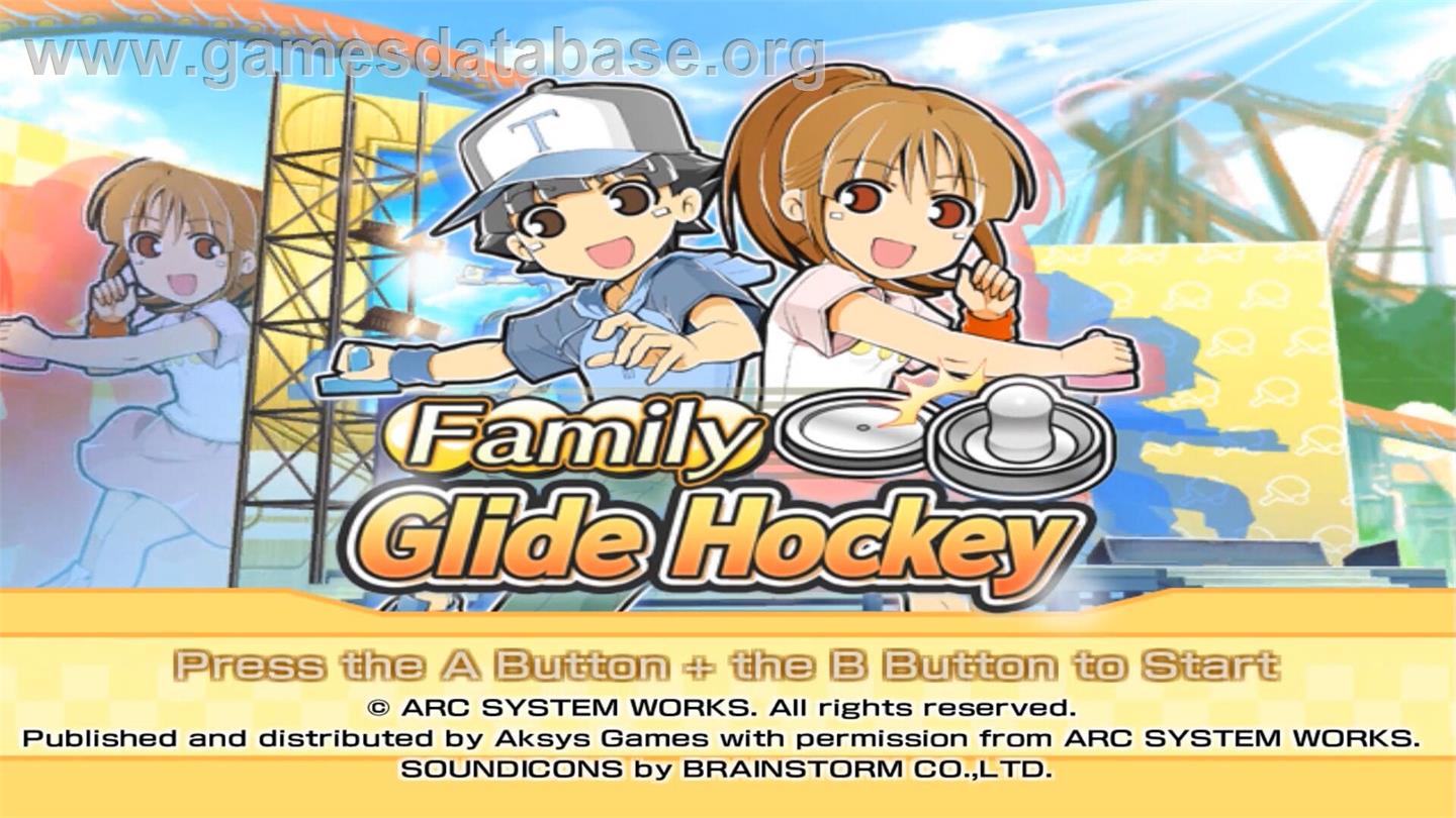 Family Glide Hockey - Nintendo Wii - Artwork - Title Screen