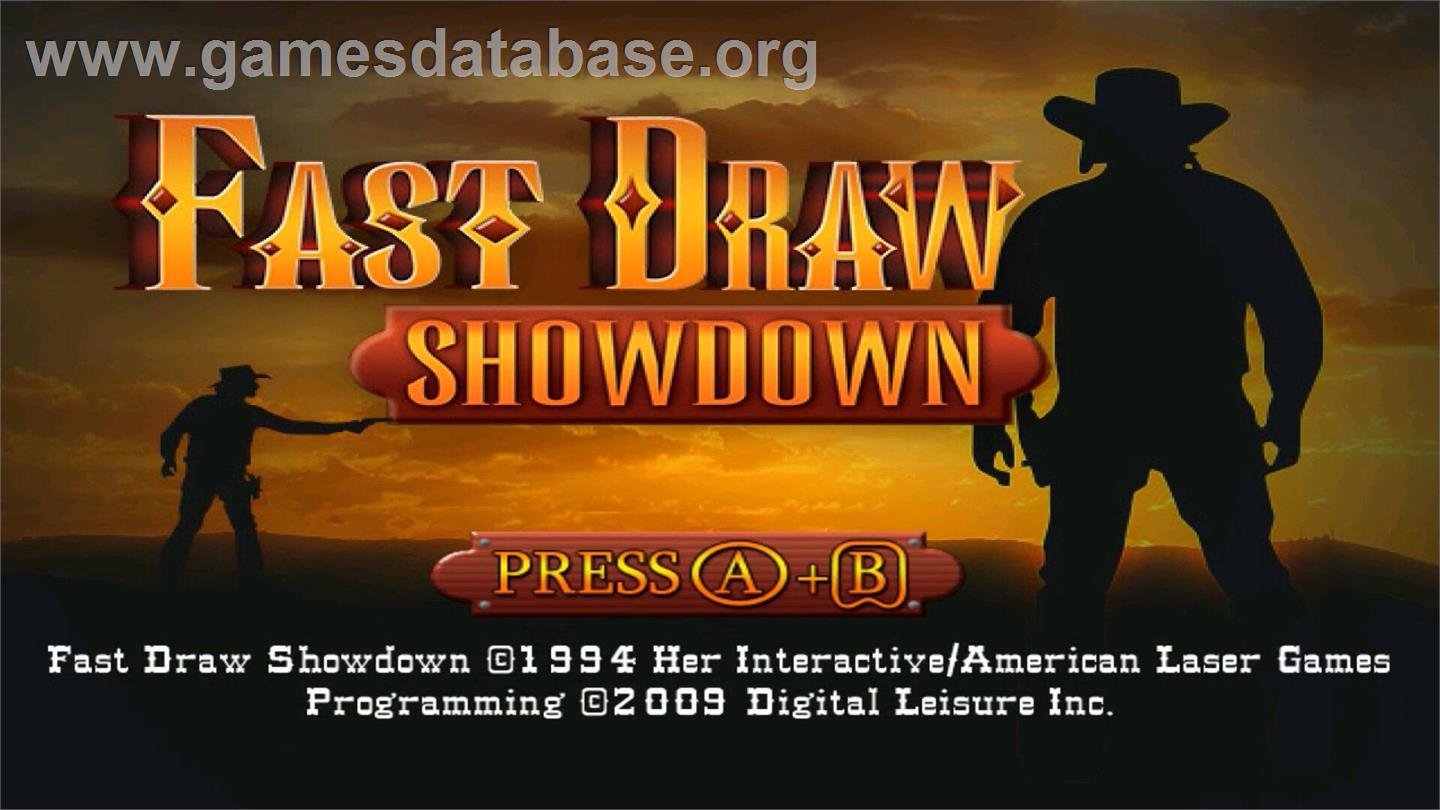 Fast Draw Showdown - Nintendo Wii - Artwork - Title Screen