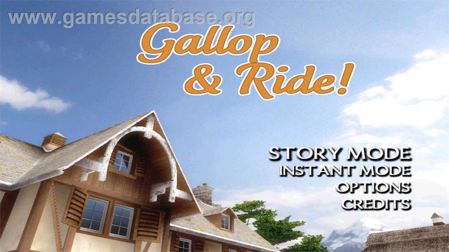 Gallop and Ride! - Nintendo Wii - Artwork - Title Screen