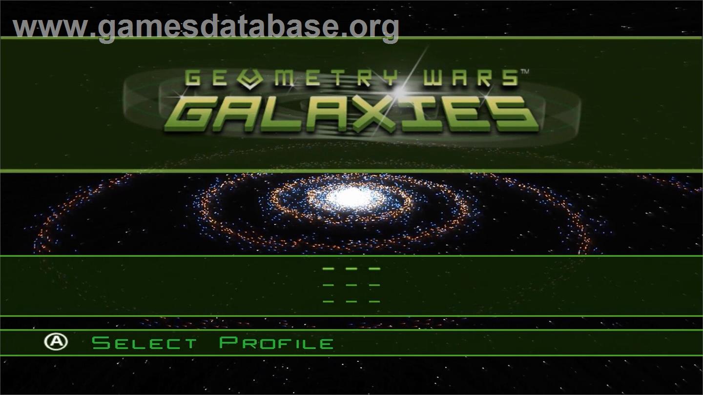 Geometry Wars Galaxies - Nintendo Wii - Artwork - Title Screen