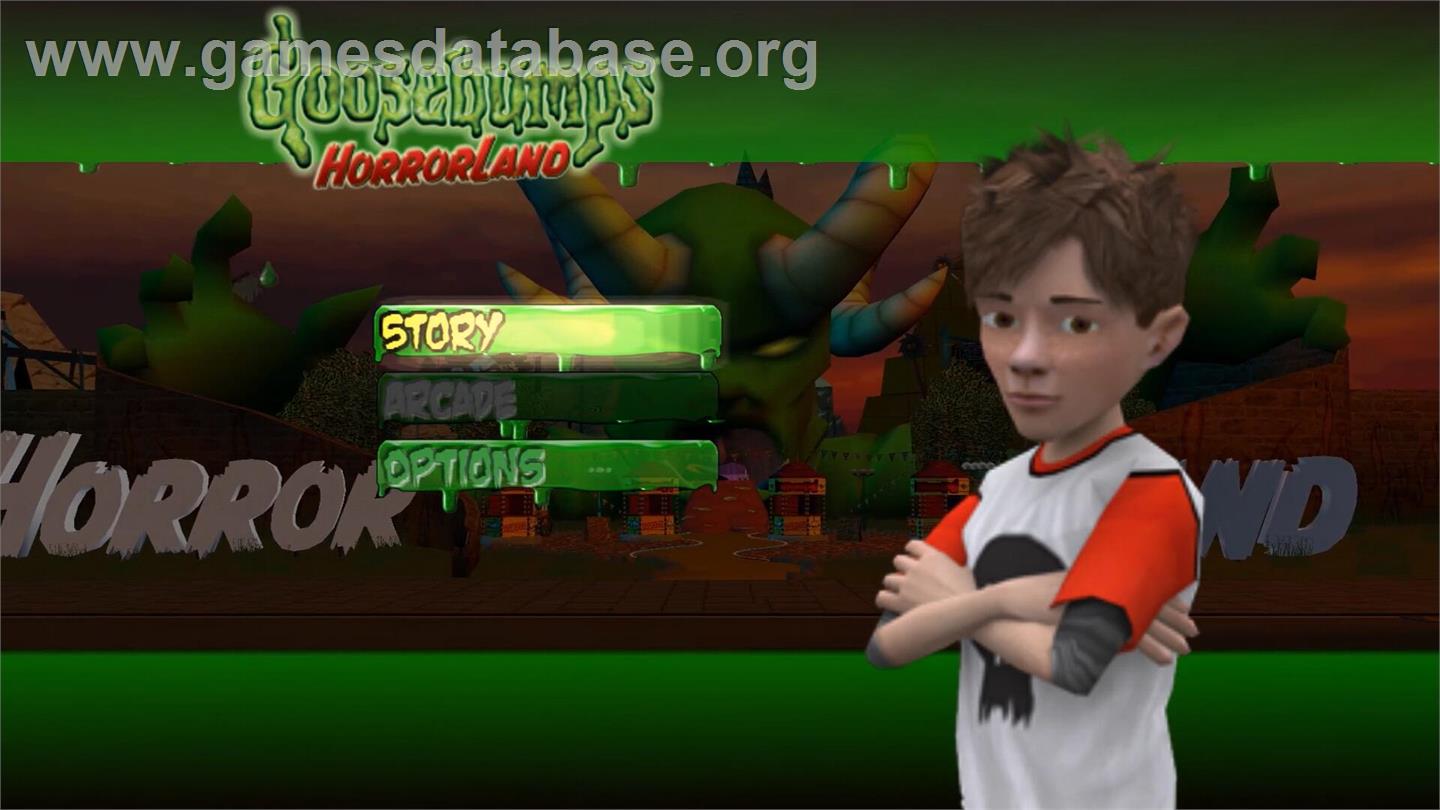 Goosebumps HorrorLand - Nintendo Wii - Artwork - Title Screen