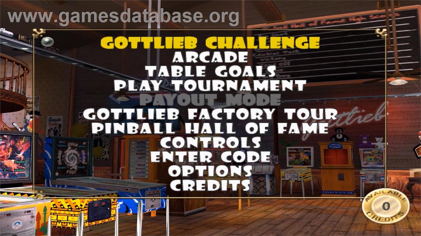 Gottlieb Pinball Classics - Nintendo Wii - Artwork - Title Screen