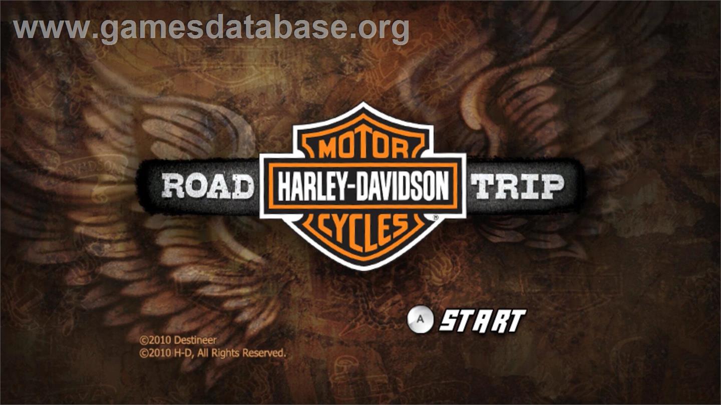 Harley Davidson Road Trip - Nintendo Wii - Artwork - Title Screen