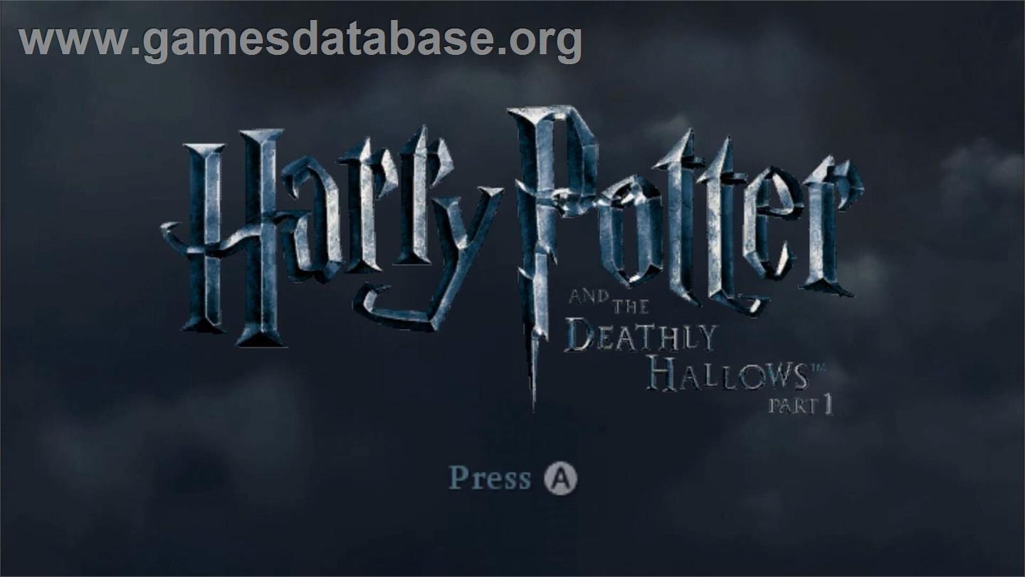 Harry Potter Et Les Reliques De La Mort - Première Partie - Nintendo Wii - Artwork - Title Screen