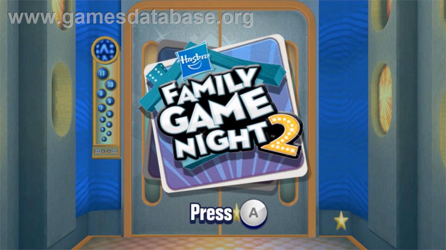 Hasbro Family Game Night 2 - Nintendo Wii - Artwork - Title Screen