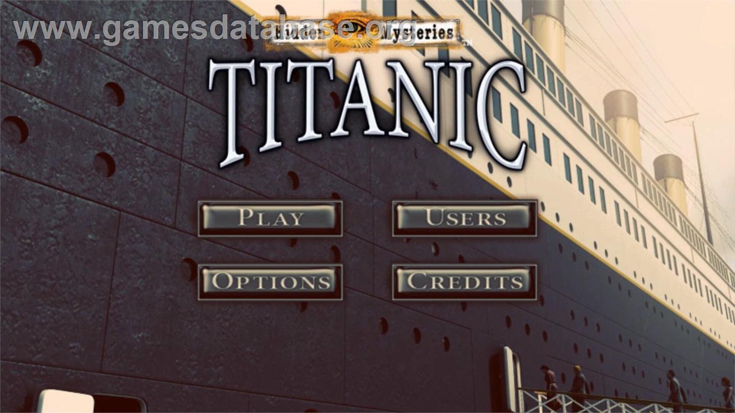 Hidden Mysteries - Titanic - Nintendo Wii - Artwork - Title Screen