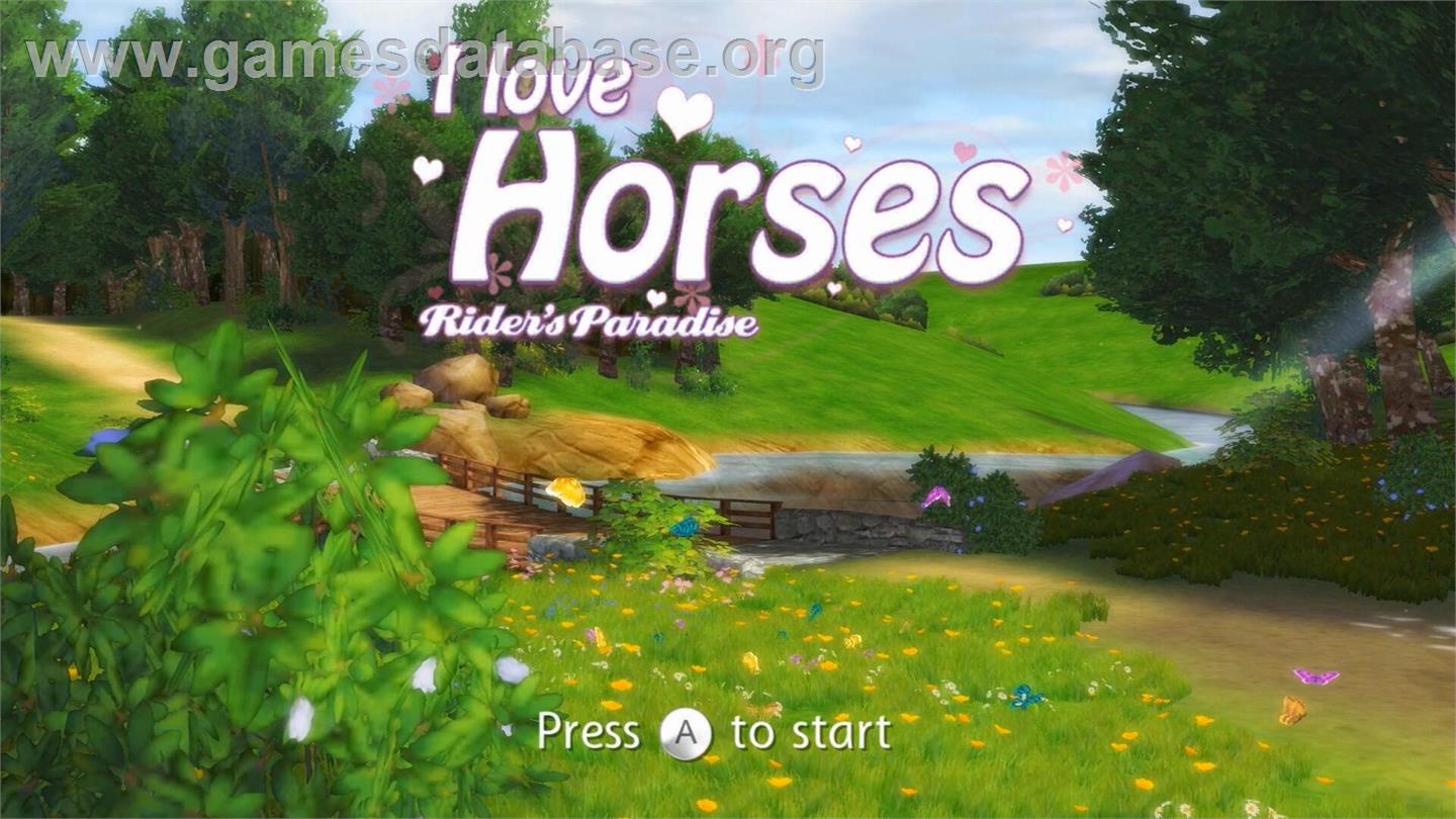 I Love Horses: Rider's Paradise - Nintendo Wii - Artwork - Title Screen
