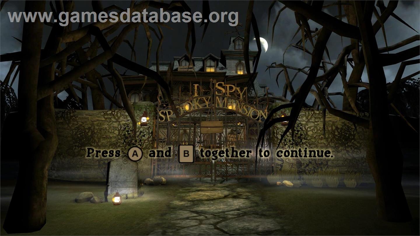 I Spy - Spooky Mansion - Nintendo Wii - Artwork - Title Screen