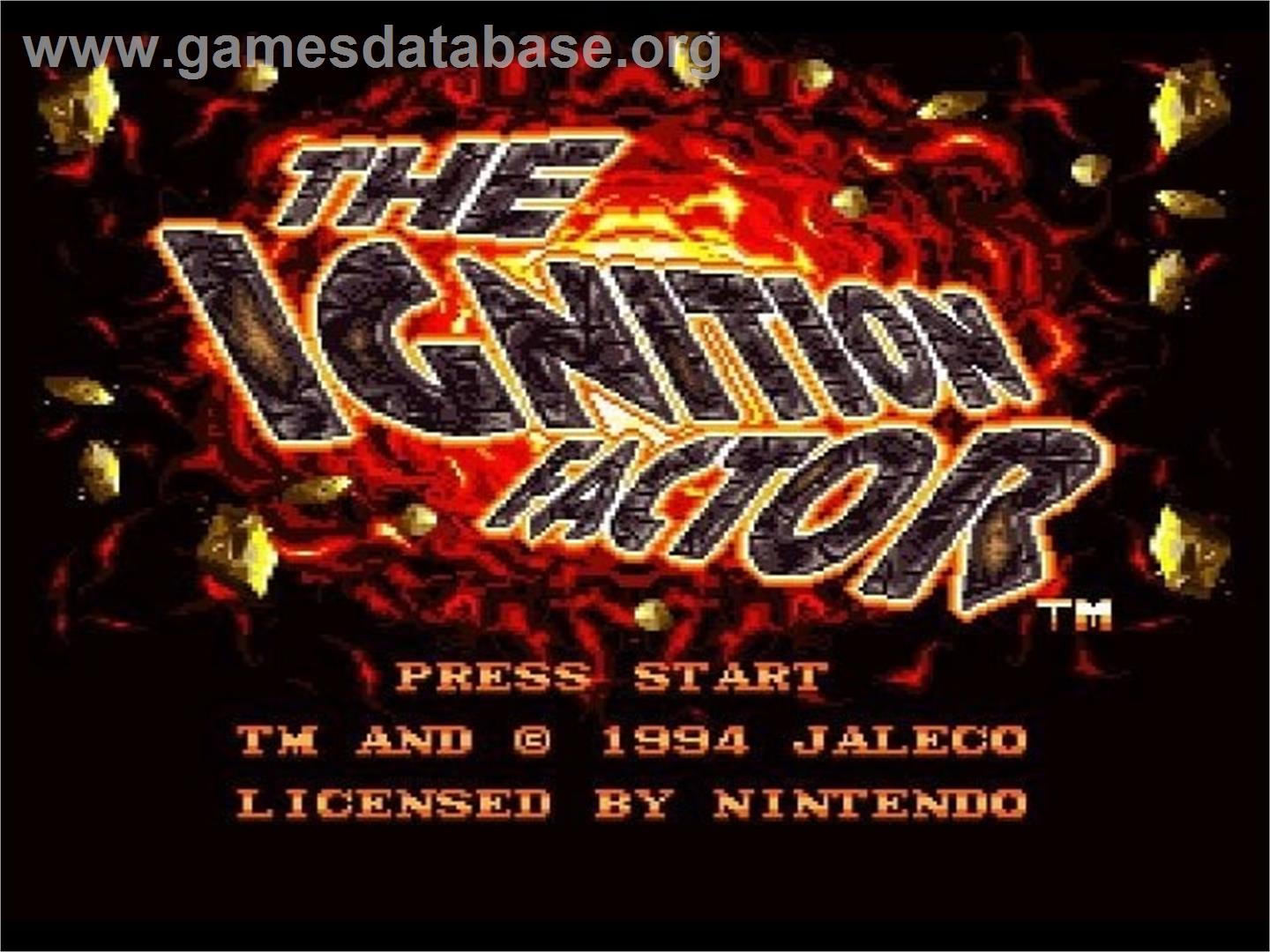 Ignition Factor (SNES) - Nintendo Wii - Artwork - Title Screen