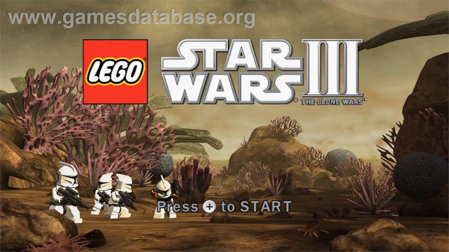 LEGO Star Wars III - The Clone Wars - Nintendo Wii - Artwork - Title Screen