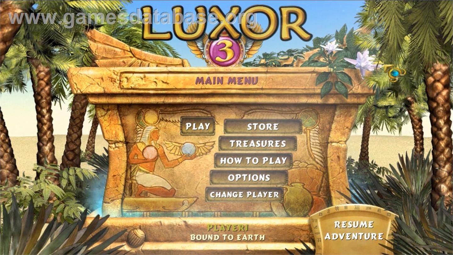 Luxor 3 - Nintendo Wii - Artwork - Title Screen