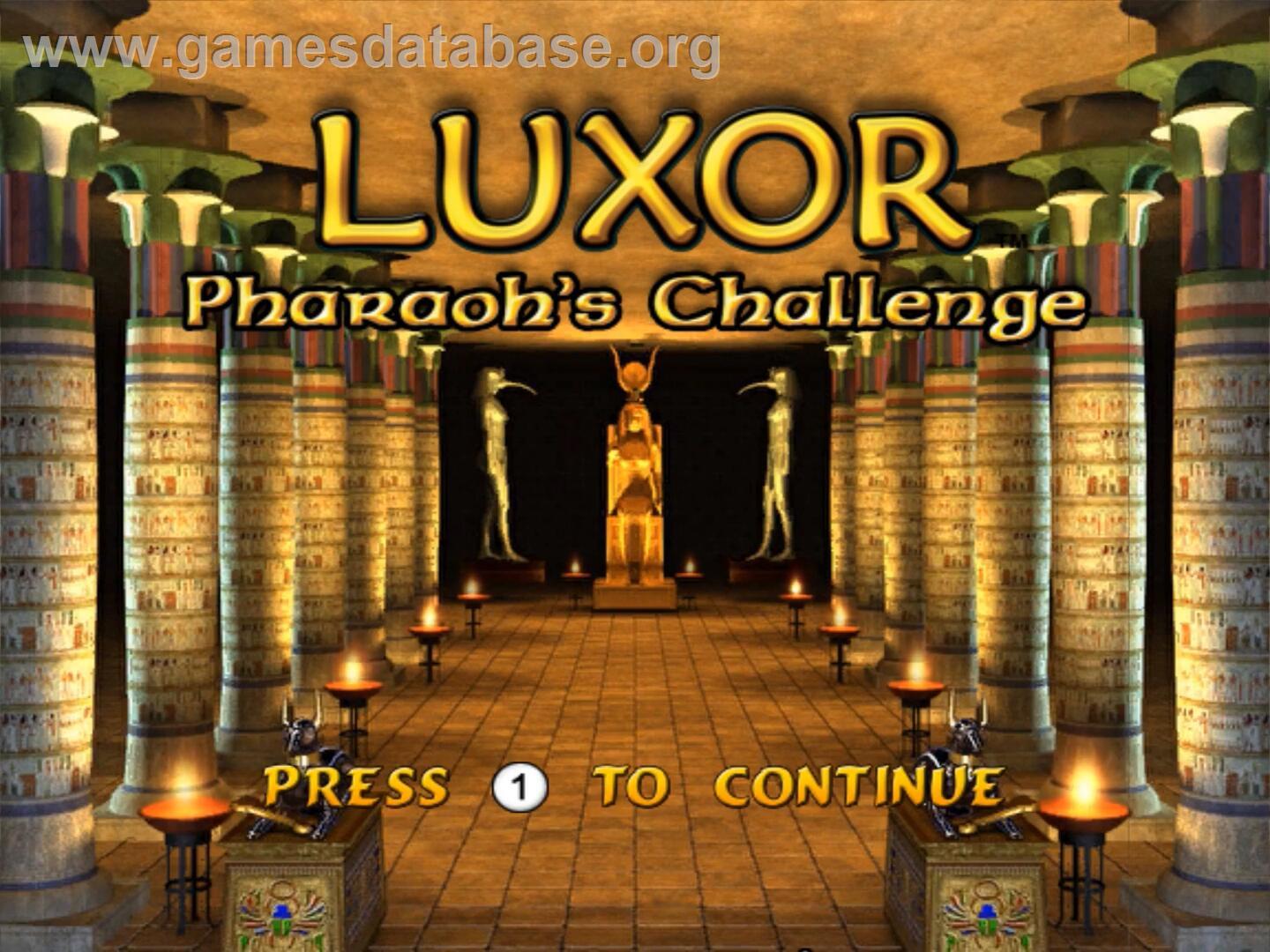Luxor Pharaoh's Challenge - Nintendo Wii - Artwork - Title Screen