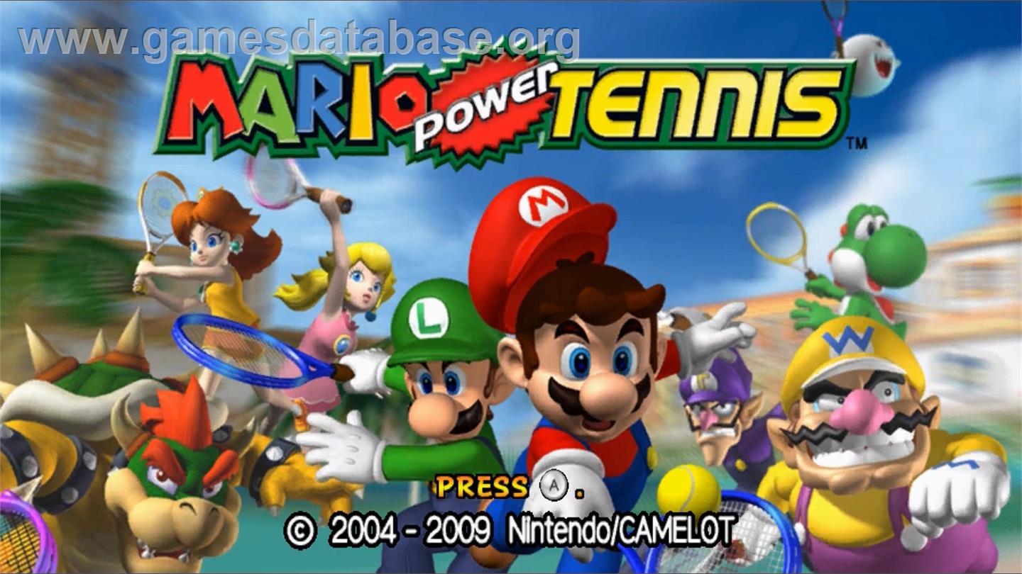 Mario Power Tennis - Nintendo Wii - Artwork - Title Screen
