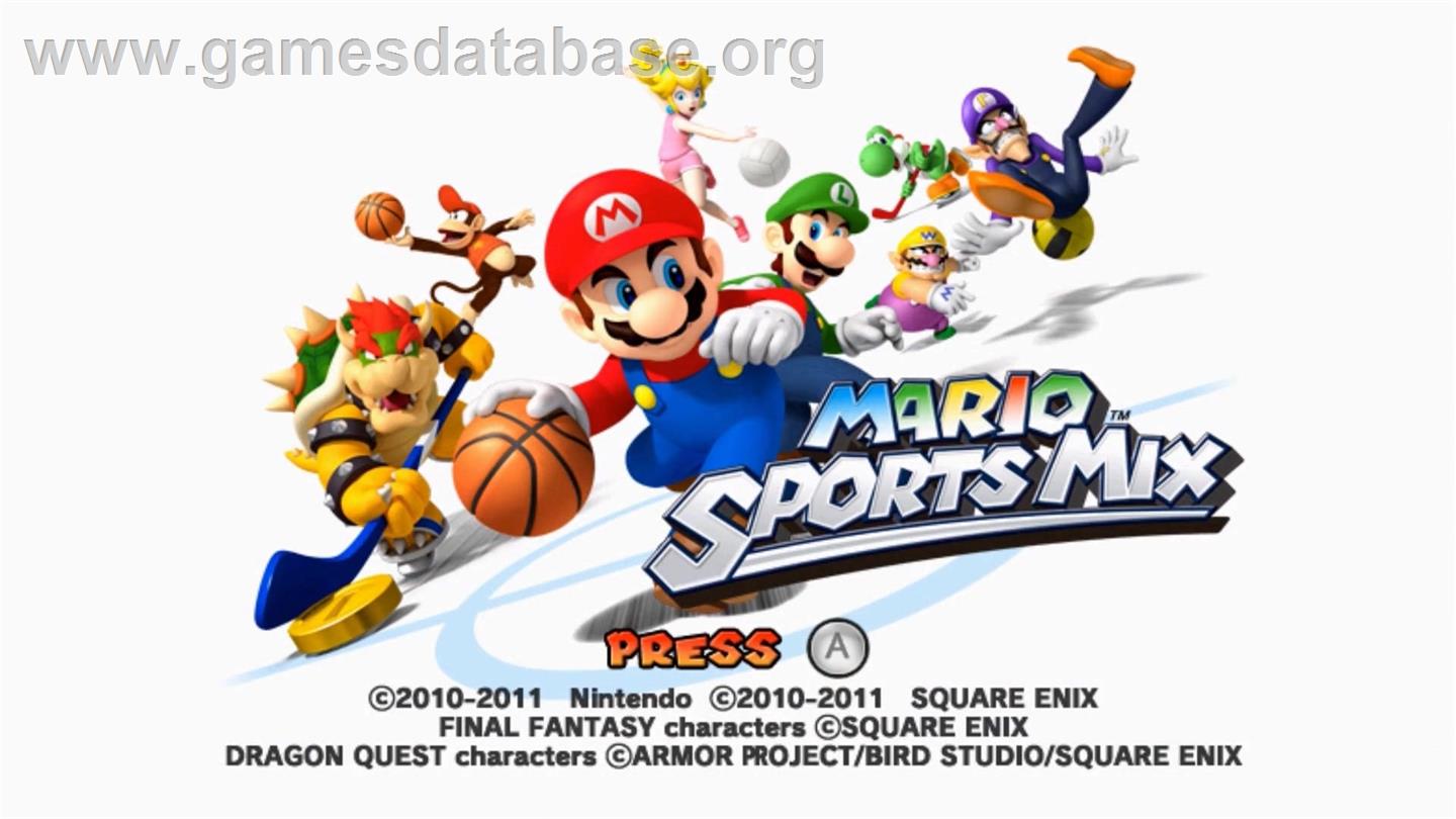 Mario Sports Mix - Nintendo Wii - Artwork - Title Screen
