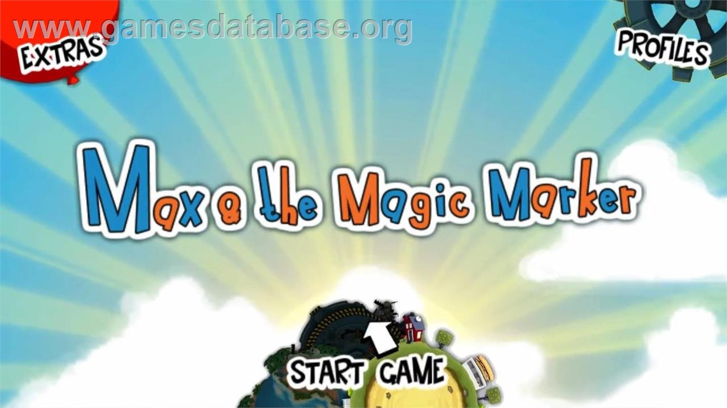 Max And The Magic Marker - Nintendo Wii - Artwork - Title Screen