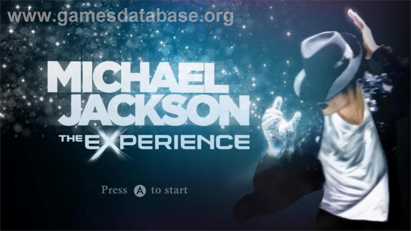 Michael Jackson - The Experience - Nintendo Wii - Artwork - Title Screen