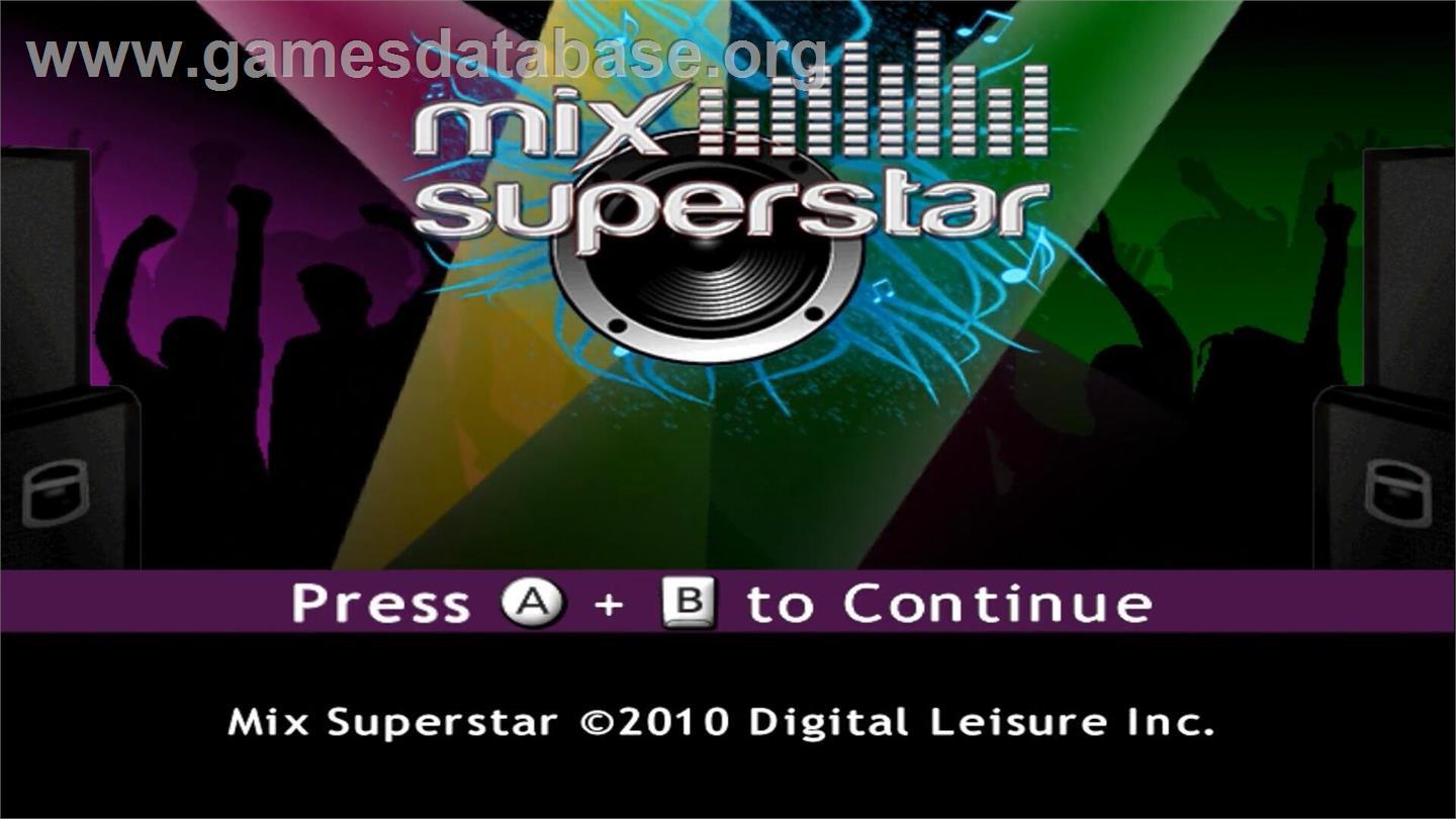 Mix Superstar - Nintendo Wii - Artwork - Title Screen