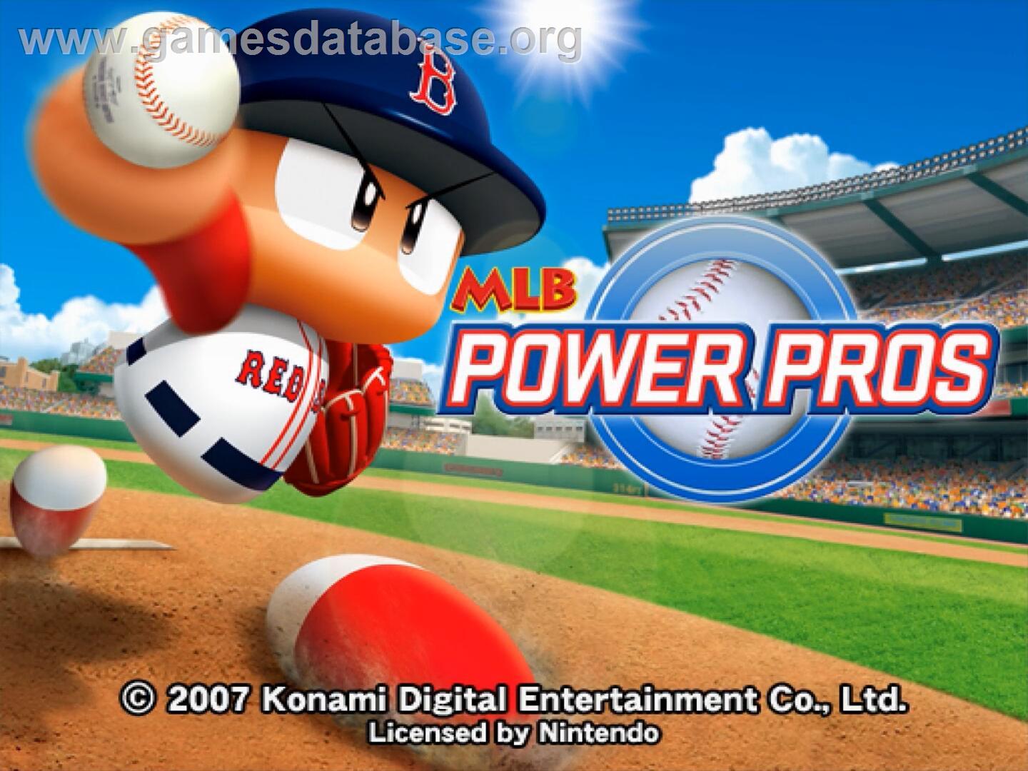 Mlb Power Pros - Nintendo Wii - Artwork - Title Screen