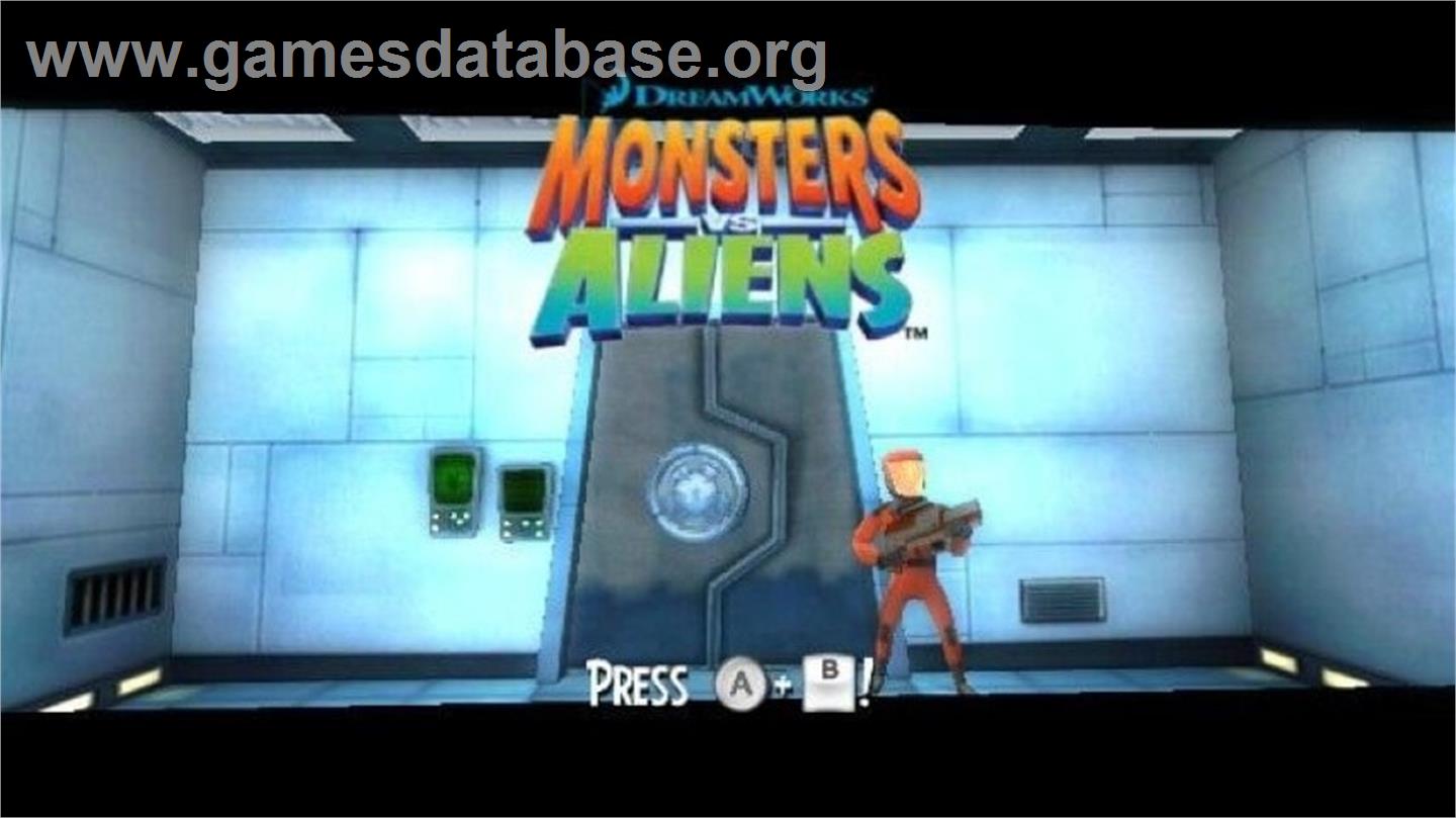 Monstres Contre Aliens - Nintendo Wii - Artwork - Title Screen