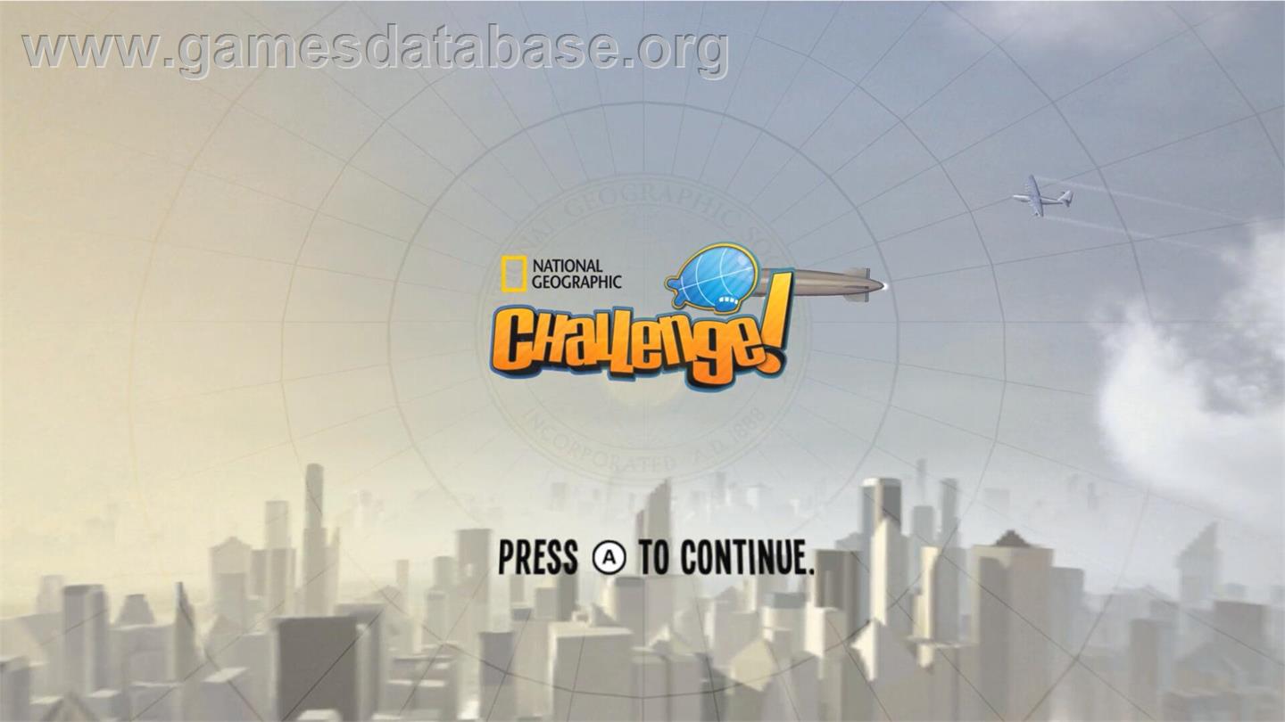 National Geographic Challenge ! - Nintendo Wii - Artwork - Title Screen