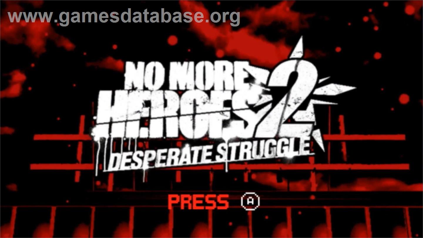 No More Heroes 2 - Desperate Struggle - Nintendo Wii - Artwork - Title Screen