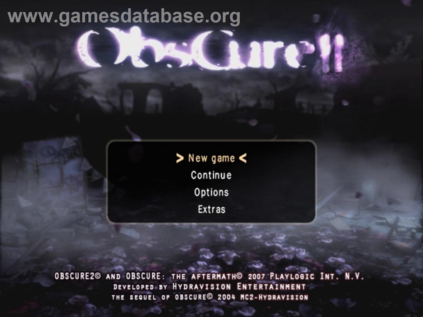 Obscure 2 - Nintendo Wii - Artwork - Title Screen