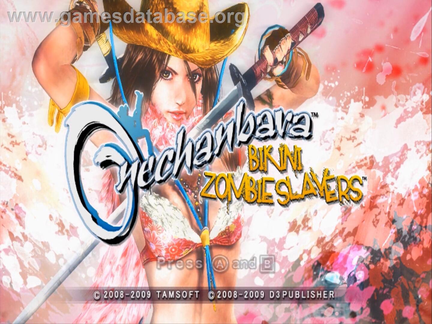 Onechanbara - Bikini Zombie Slayers - Nintendo Wii - Artwork - Title Screen