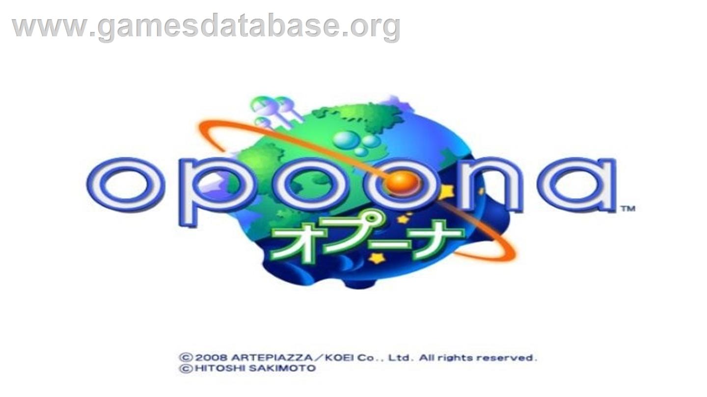 Opoona - Nintendo Wii - Artwork - Title Screen