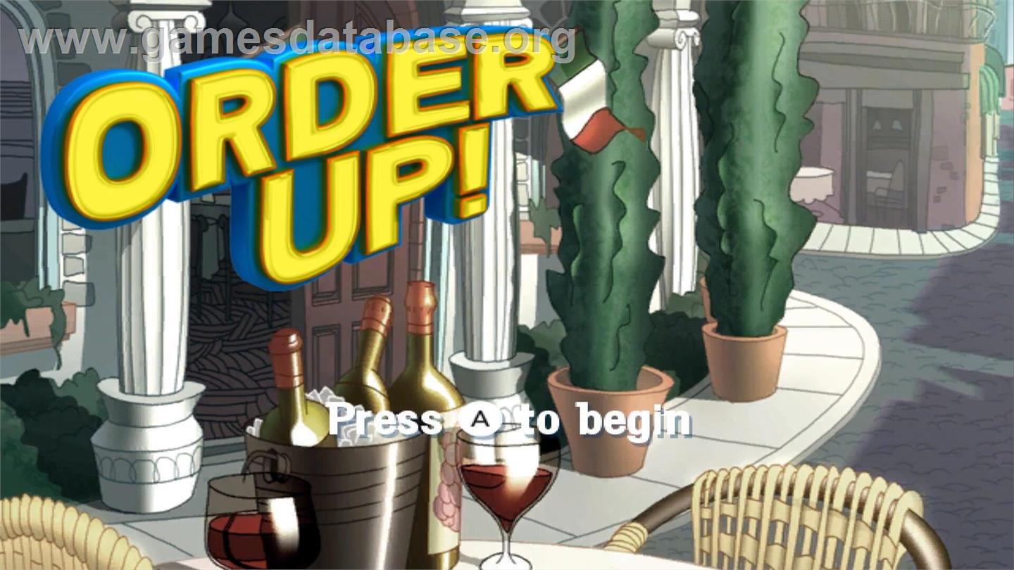 Order Up! - Nintendo Wii - Artwork - Title Screen