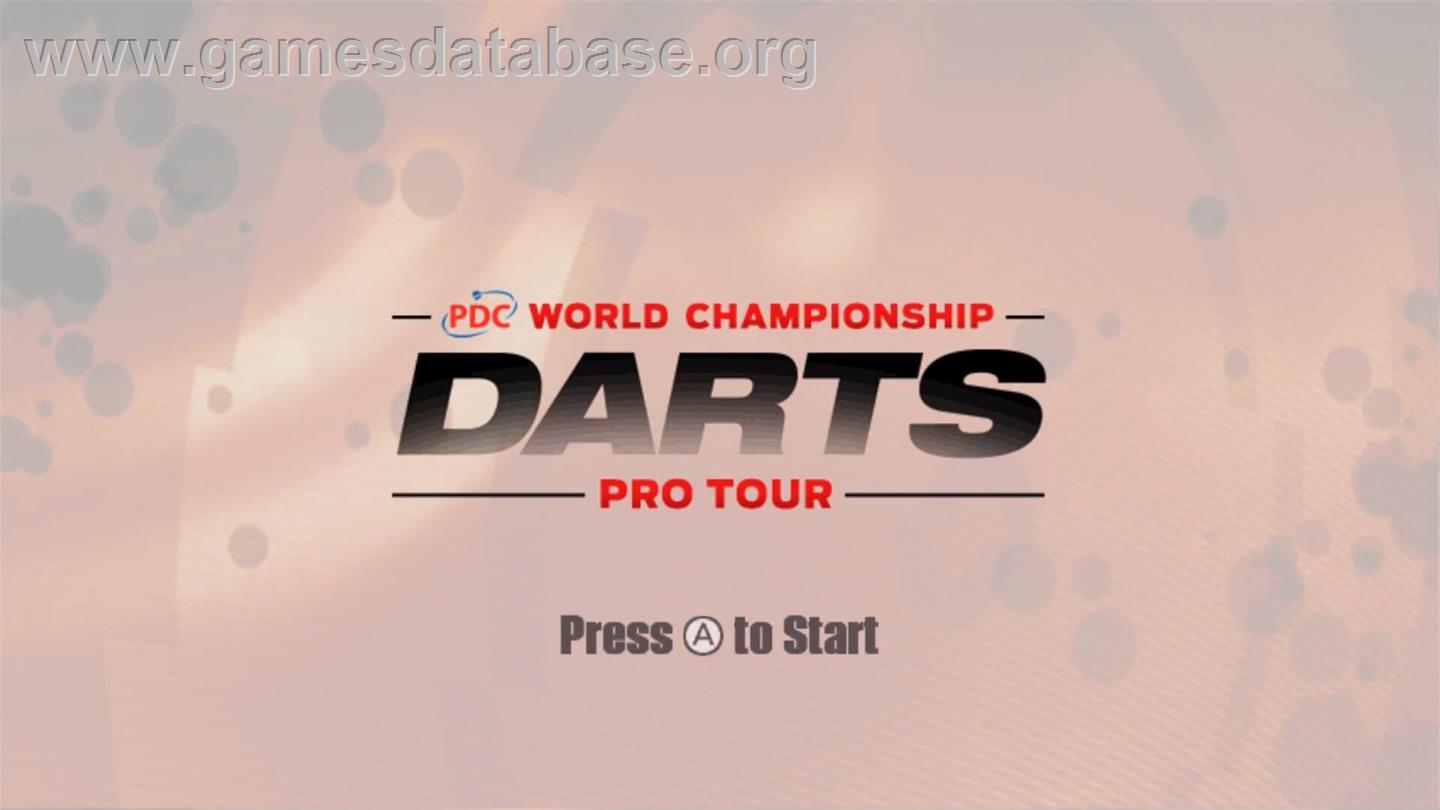 Pdc World Championship Darts - Pro Tour - Nintendo Wii - Artwork - Title Screen