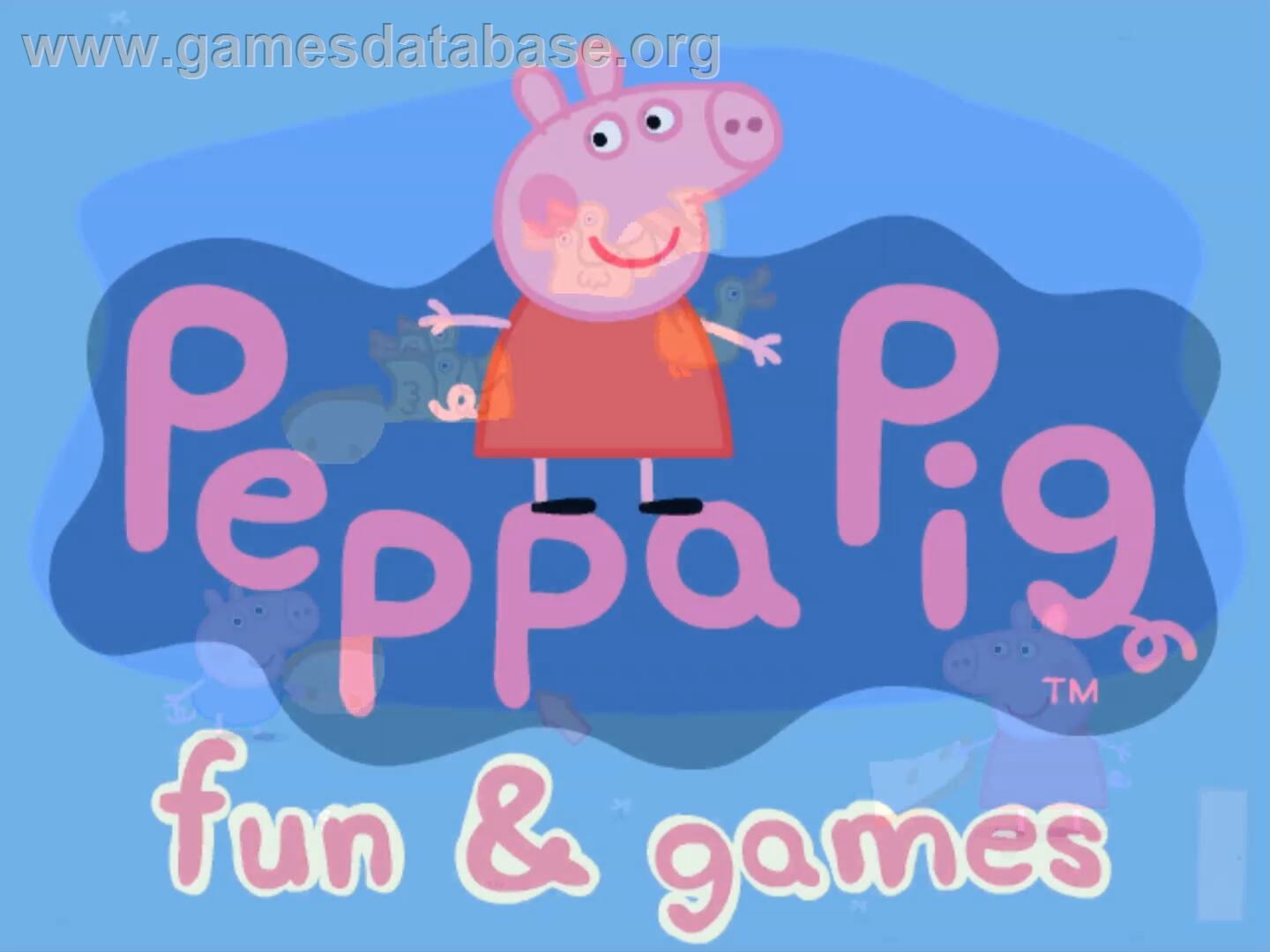Peppa Pig : Fun and Games - Nintendo Wii - Artwork - Title Screen