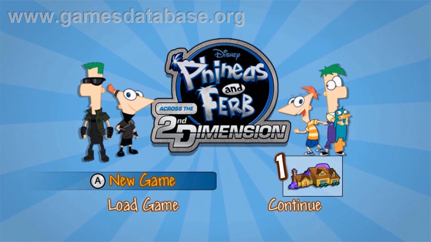 Phinéas Et Ferb - Voyage Dans La Deuxième Dimension - Nintendo Wii - Artwork - Title Screen