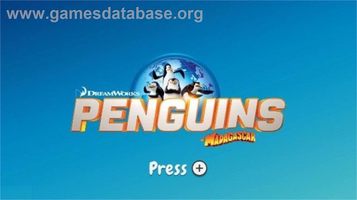 Pingouins De Madagascar - Le Docteur Blowhole Est De Retour, Les - Nintendo Wii - Artwork - Title Screen