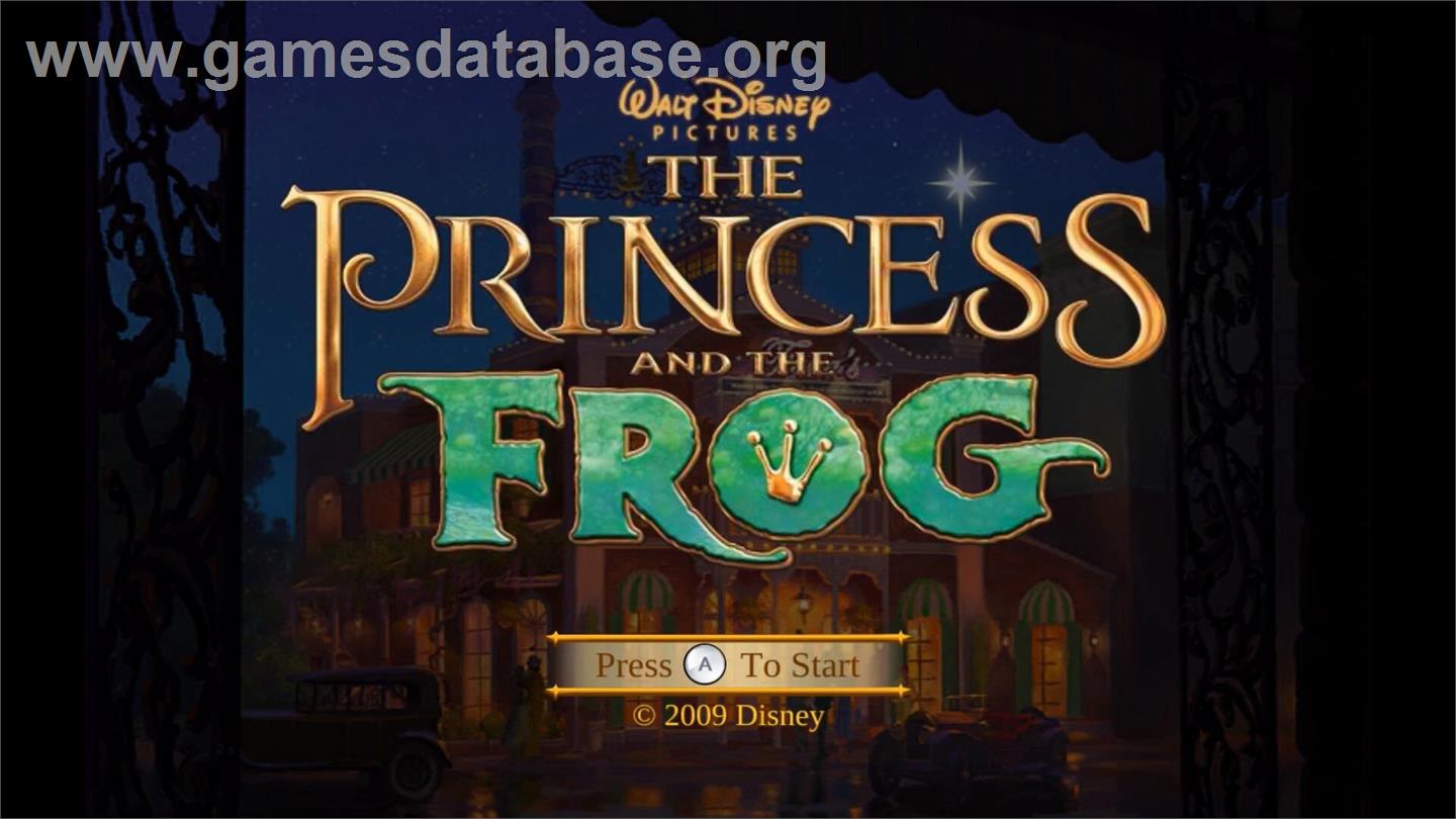 Princesse Et La Grenouille, La - Nintendo Wii - Artwork - Title Screen