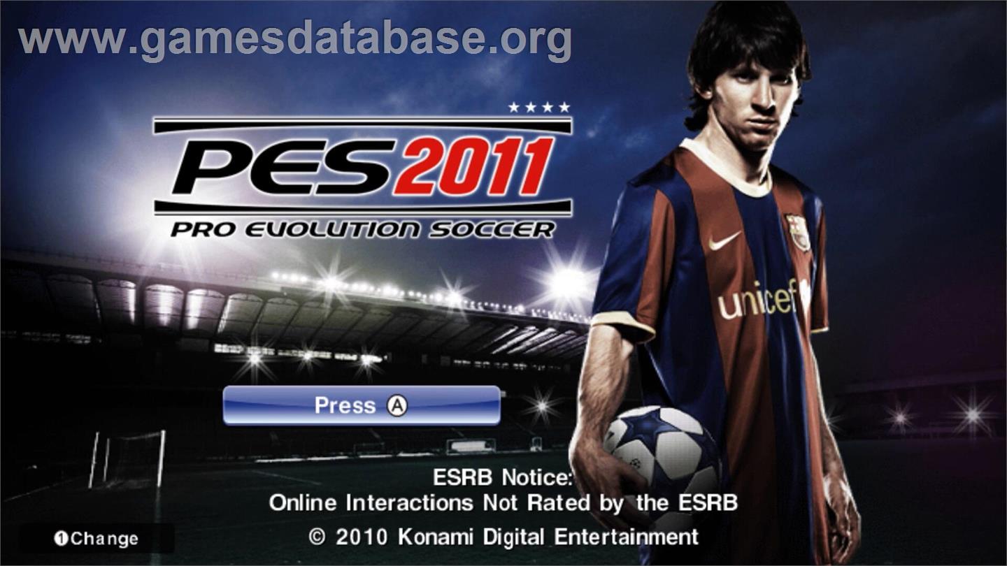 Pro Evolution Soccer 2011 - Nintendo Wii - Artwork - Title Screen