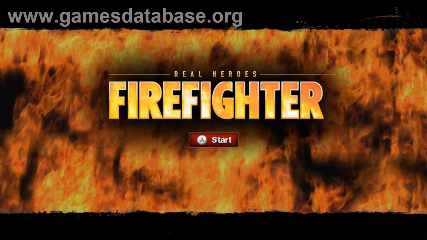 Real Heroes - Firefighter - Nintendo Wii - Artwork - Title Screen