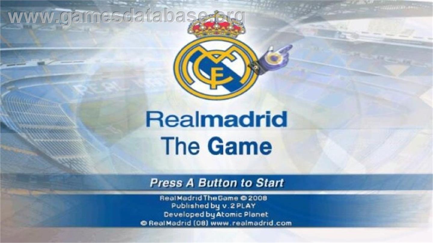 Real Madrid - The Game - Nintendo Wii - Artwork - Title Screen