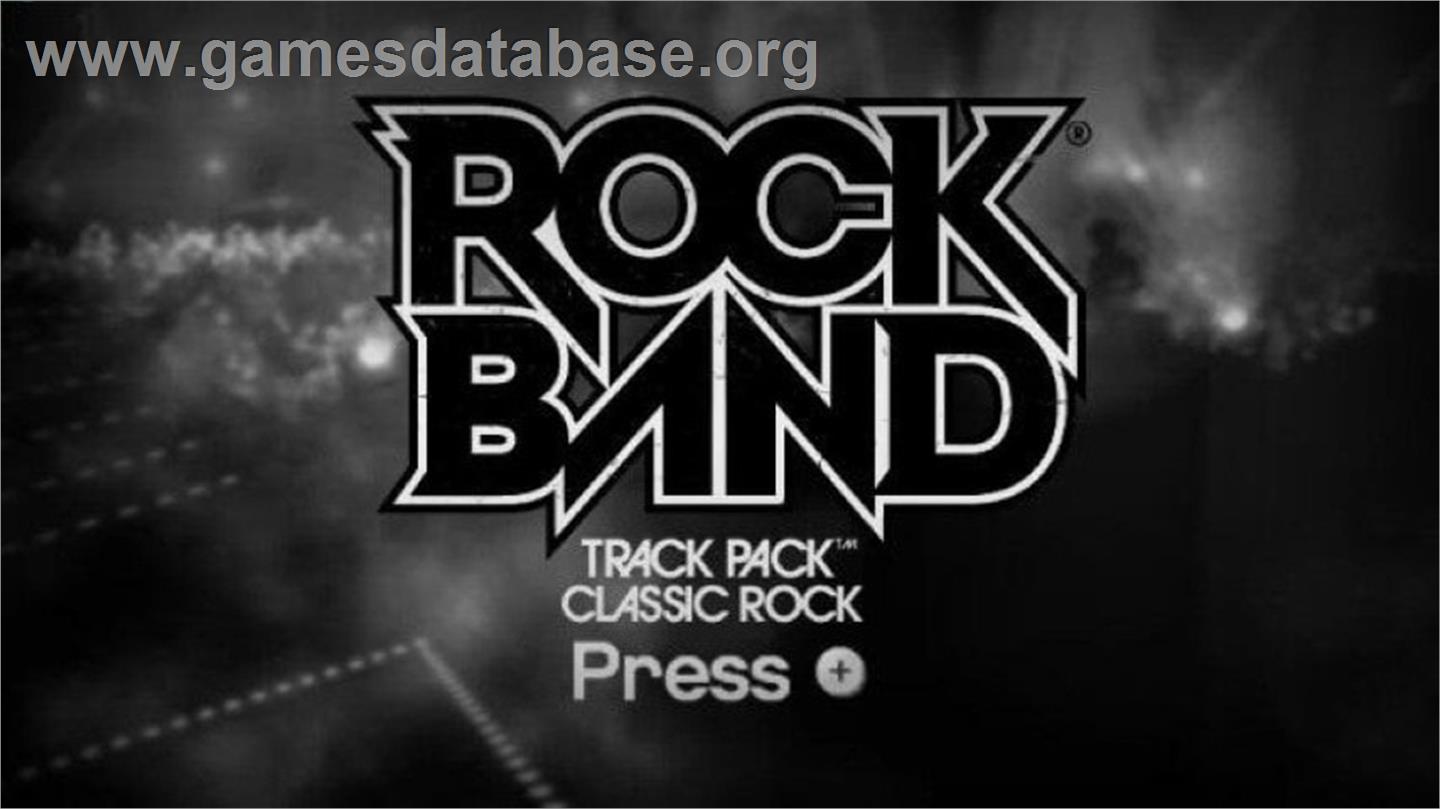 Rock Band - Classic Rock Track Pack - Nintendo Wii - Artwork - Title Screen