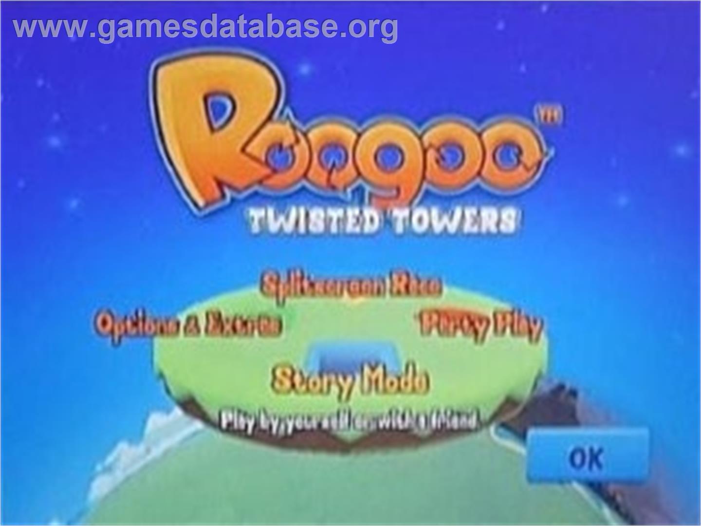 Roogoo Twisted Towers! - Nintendo Wii - Artwork - Title Screen