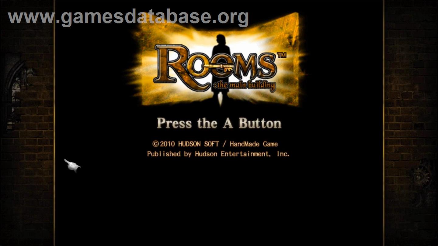 Rooms - The Main Building - Nintendo Wii - Artwork - Title Screen