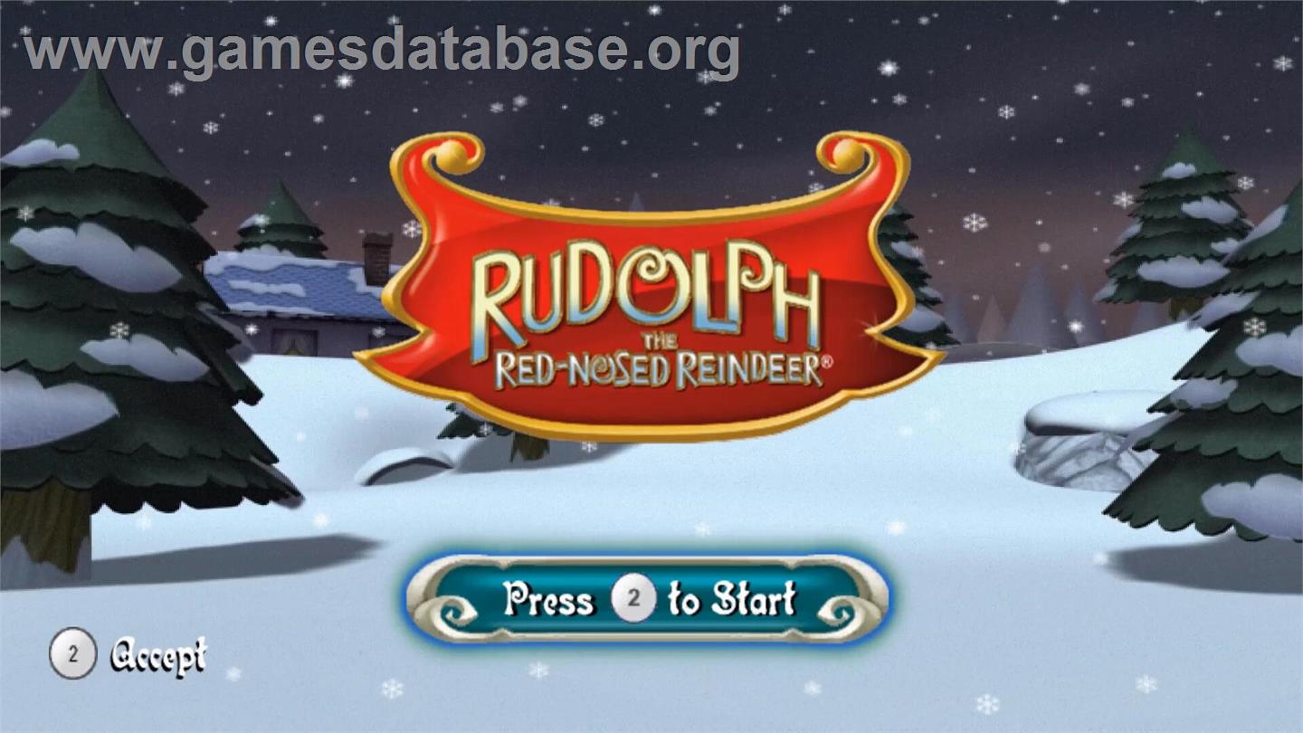 Rudolph the Red-Nosed Reindeer - Nintendo Wii - Artwork - Title Screen