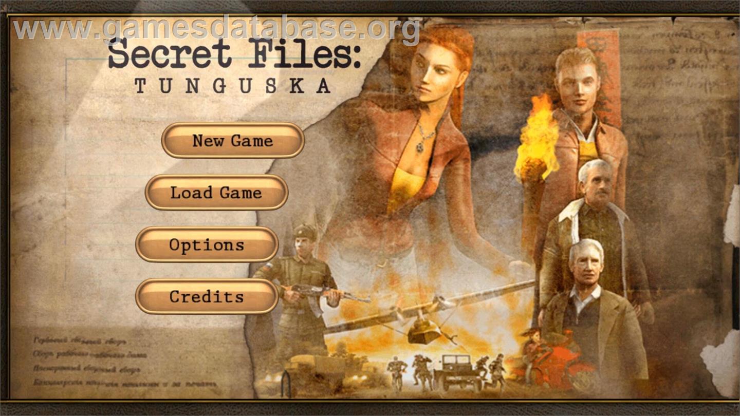 Secret Files - Tunguska - Nintendo Wii - Artwork - Title Screen