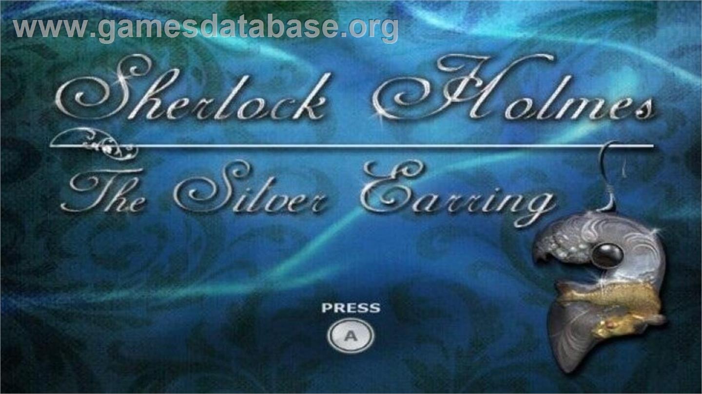 Sherlock Holmes - The Silver Earring - Nintendo Wii - Artwork - Title Screen