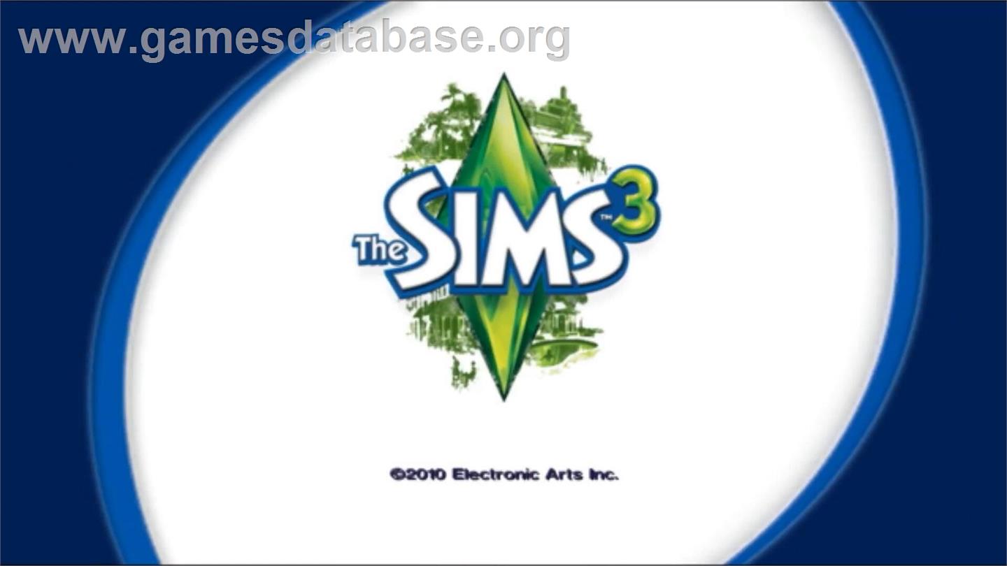 Sims 3, Les - Nintendo Wii - Artwork - Title Screen