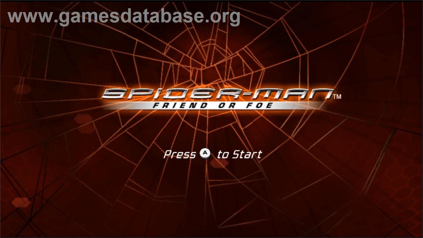 Spider-man - Allié Ou Ennemi - Nintendo Wii - Artwork - Title Screen