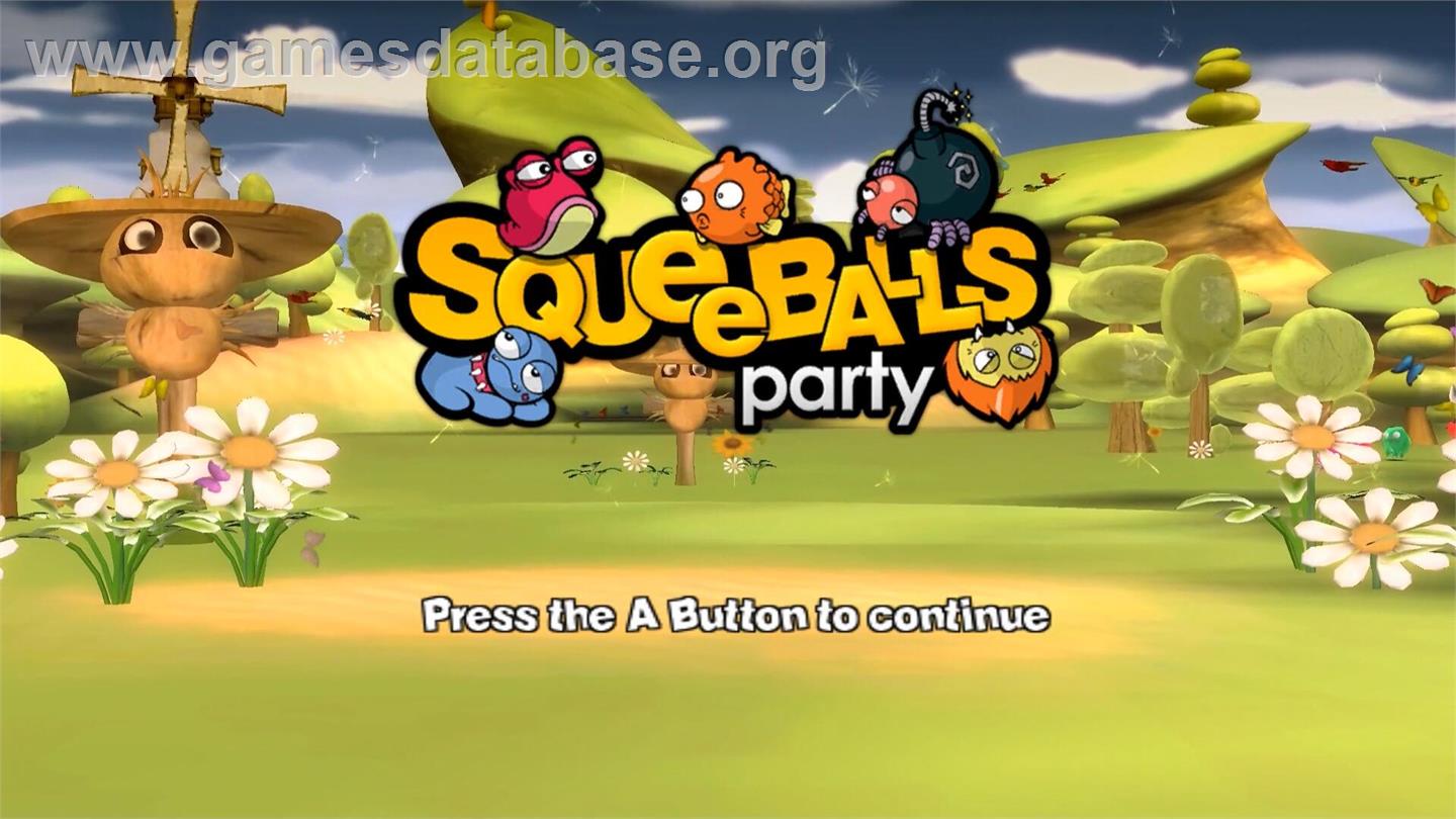 Squeeballs Party - Nintendo Wii - Artwork - Title Screen