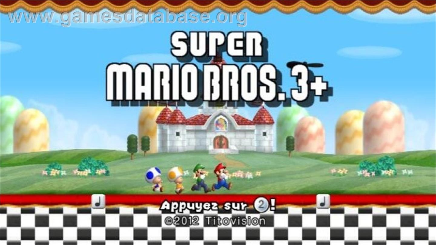 Super Mario Bros. 3 (NES) - Nintendo Wii - Artwork - Title Screen